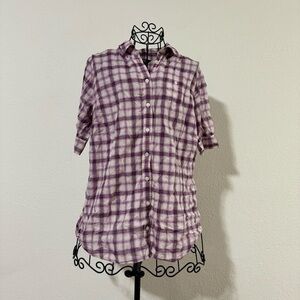 Button Up Short Sleeve Top